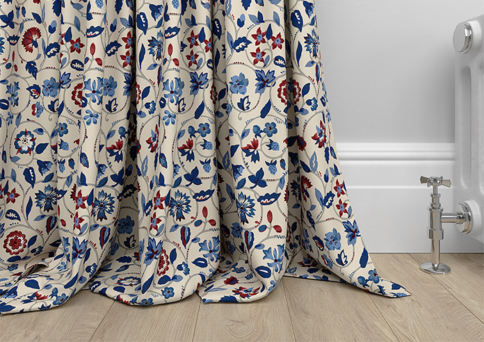 Land & Shore Esther, Blue Red - Made to Measure Curtains - Image 6